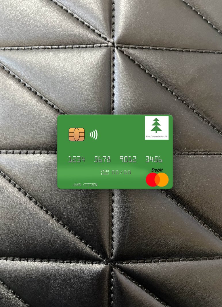 Download South Sudan Eden Commercial Bank mastercard photolook front Photoshop template